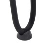 Schwarzes vidaXL Haarnadelbein (30 cm) aus Stahl für Couchtisch, Detailansicht.