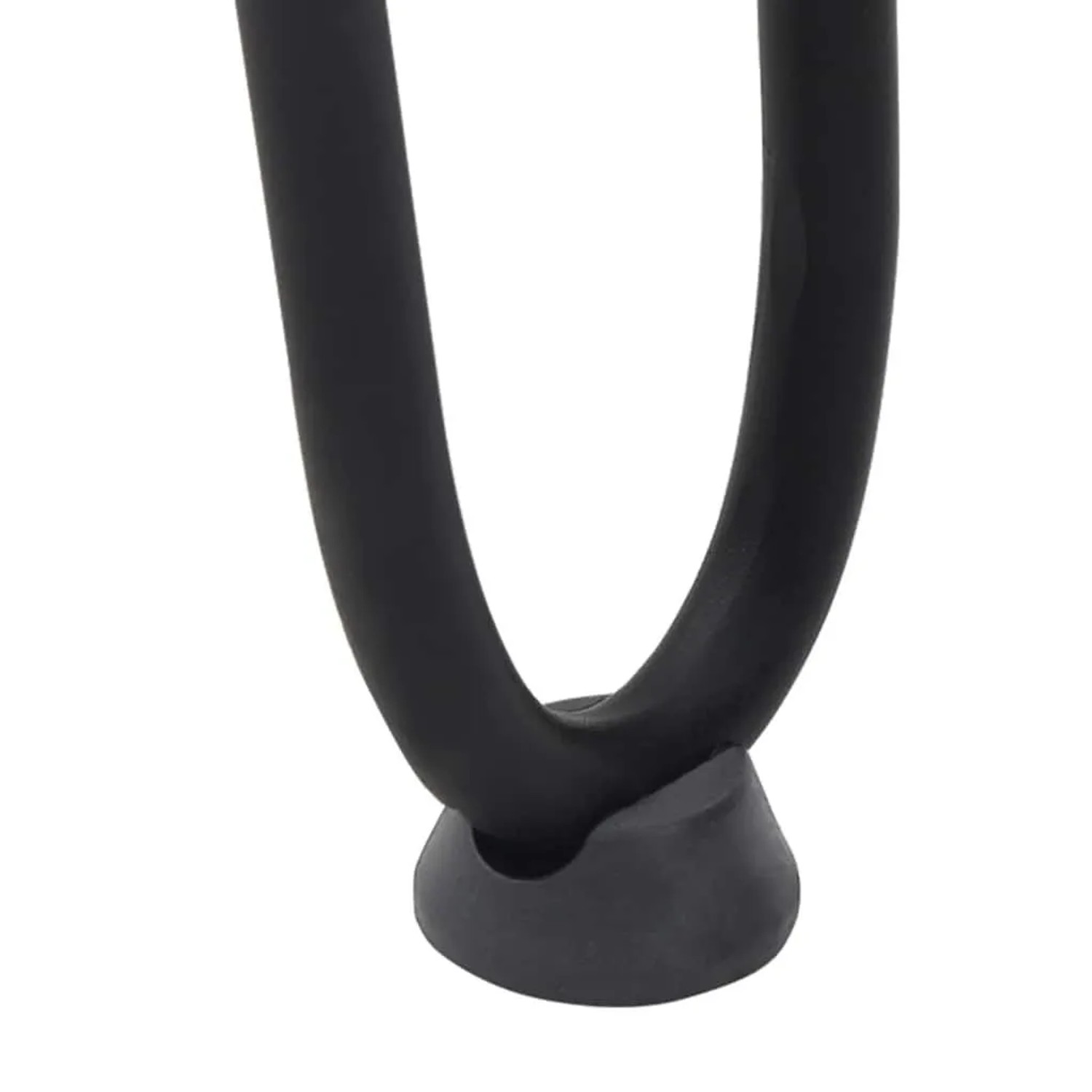 Schwarzes vidaXL Haarnadelbein (30 cm) aus Stahl für Couchtisch, Detailansicht.