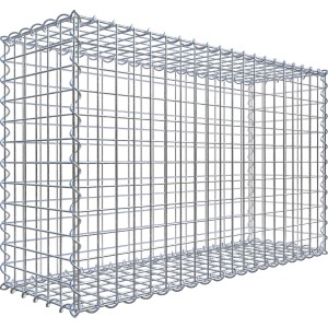 Gabiona Gabionenkorb, 60x100x30cm, Maschenweite 5x5cm, Drahtkorb für Einfassungen und Mauersysteme.