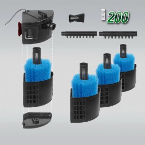 JBL CristalProfi i200 greenline Aquarium Innenfilter mit Zubehör und Filtermedien.