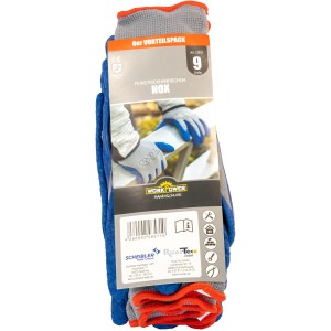 Workpower Handschuhe Nox, 6er-Pack, Größe 10, grau-blau. Arbeitshandschuhe mit Latexbeschichtung.