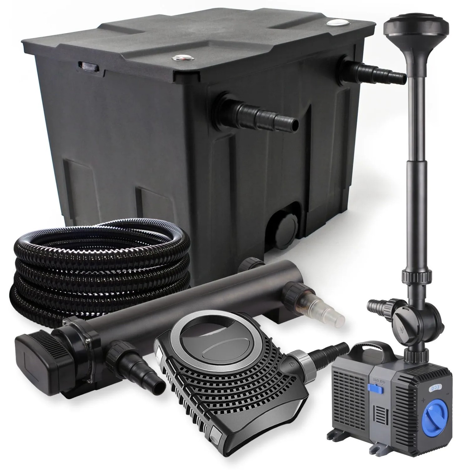 Sunsun Teichfilter Set 1 Kammer Filter 12000L 36W Uvc Klärer Neio10000 80W Pumpe Teich