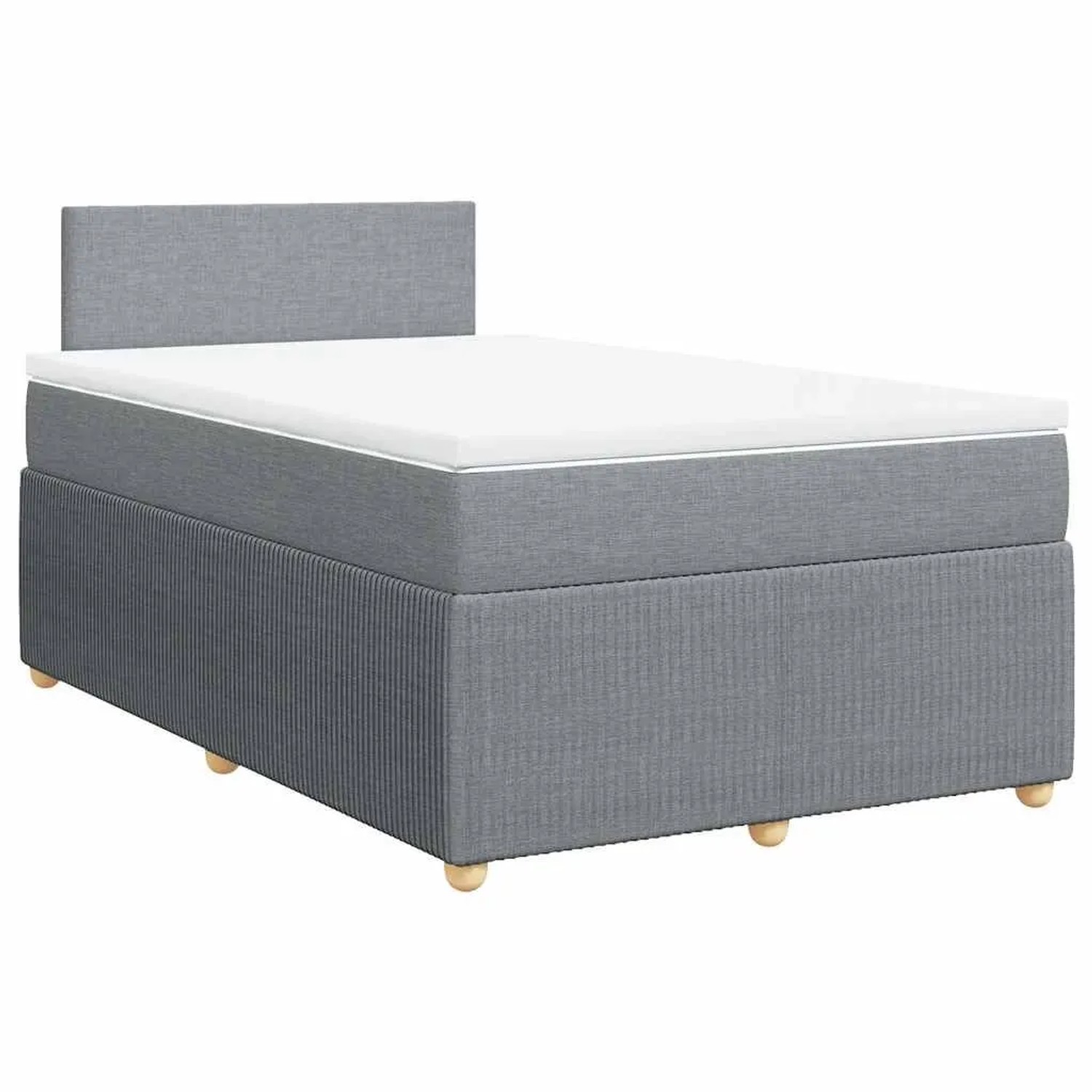 vidaXL Boxspringbett mit Matratze Hellgrau 120x200 cm Stoff 3287416 günstig online kaufen