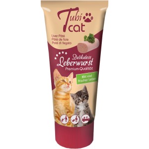 Nuber Katzensnack Leberwurst in Tube: Premium Katzenleckerli mit frischer Leber.