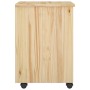 vidaXL Rollschrank Mit Rad Braun 34 x 39 x 56 cm Massives Kiefernholz 42032388_5