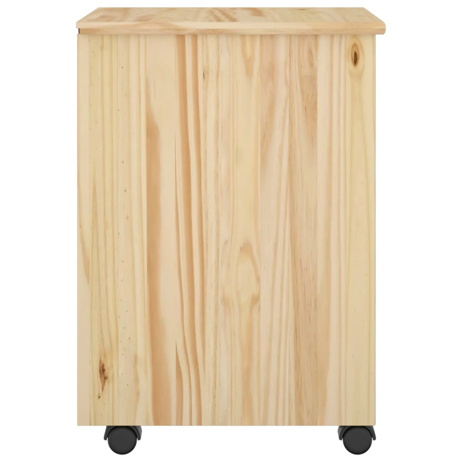vidaXL Rollschrank Mit Rad Braun 34 x 39 x 56 cm Massives Kiefernholz 42032388_5