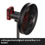 Einhell Akku-Ventilator GE-CF 18/320 P Li-Solo, schwarz-rot, mit Akku der Power X-Change Familie.