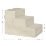 Beige Juskys Haustiertreppe Timmy mit 3 Stufen, ideal als Aufstiegshilfe für Sofa oder Bett.