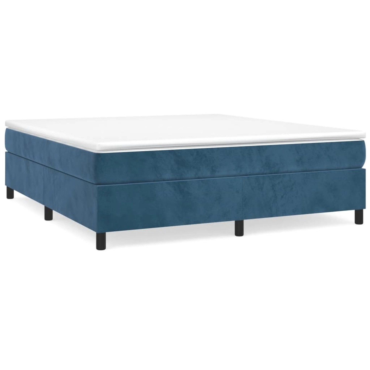 vidaXL Boxspringbett Dunkelblau 200x200 cm Samt1347312 günstig online kaufen