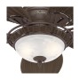Hunter Caribbean Breeze Deckenventilator mit Lampe, 137 cm, Weidengeflecht dunkel, Bronze verwittert.