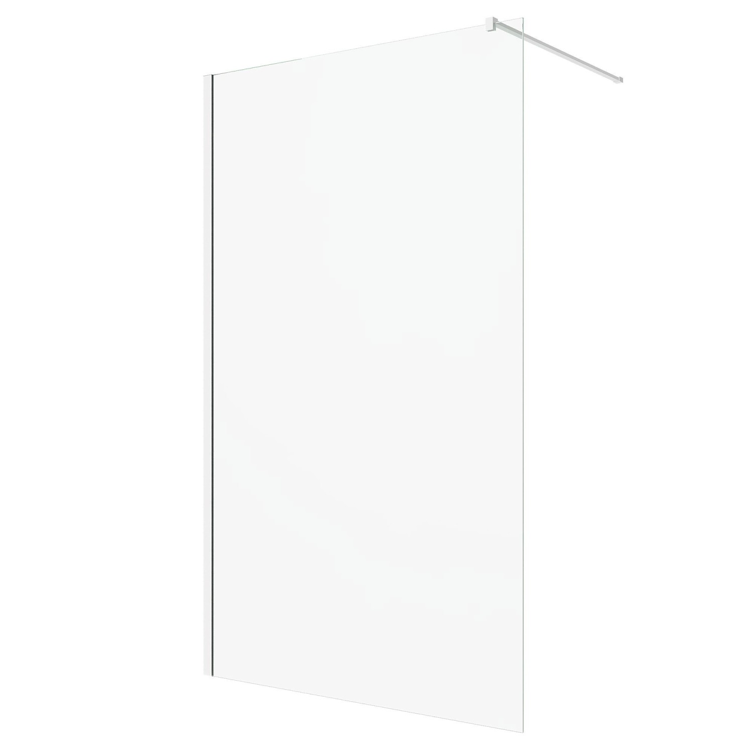 Aquabatos Duschwand 100 x 200 cm Walk In Dusche Duschabtrennung mit Weißmat günstig online kaufen