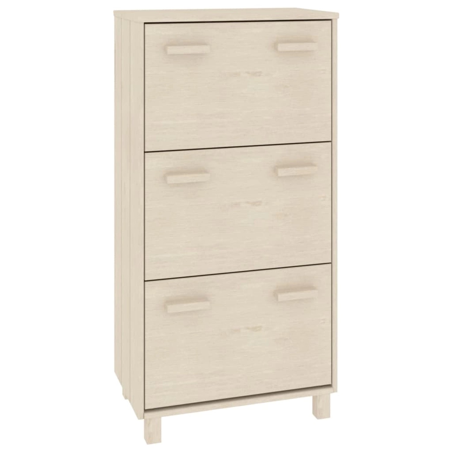 vidaXL Schuhschrank HAMAR Honigbraun 59,5x35x117 cm Massivholz Kiefer 34051 günstig online kaufen