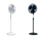 VORTICE Standventilator Gordon C40 in Schwarz und Weiß, höhenverstellbar, mit Schutzkorb.