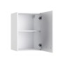 Offener, weißer OPTIFIT Küchen-Hängeschrank Bonn214, 40 cm breit, mit Einlegeboden.
