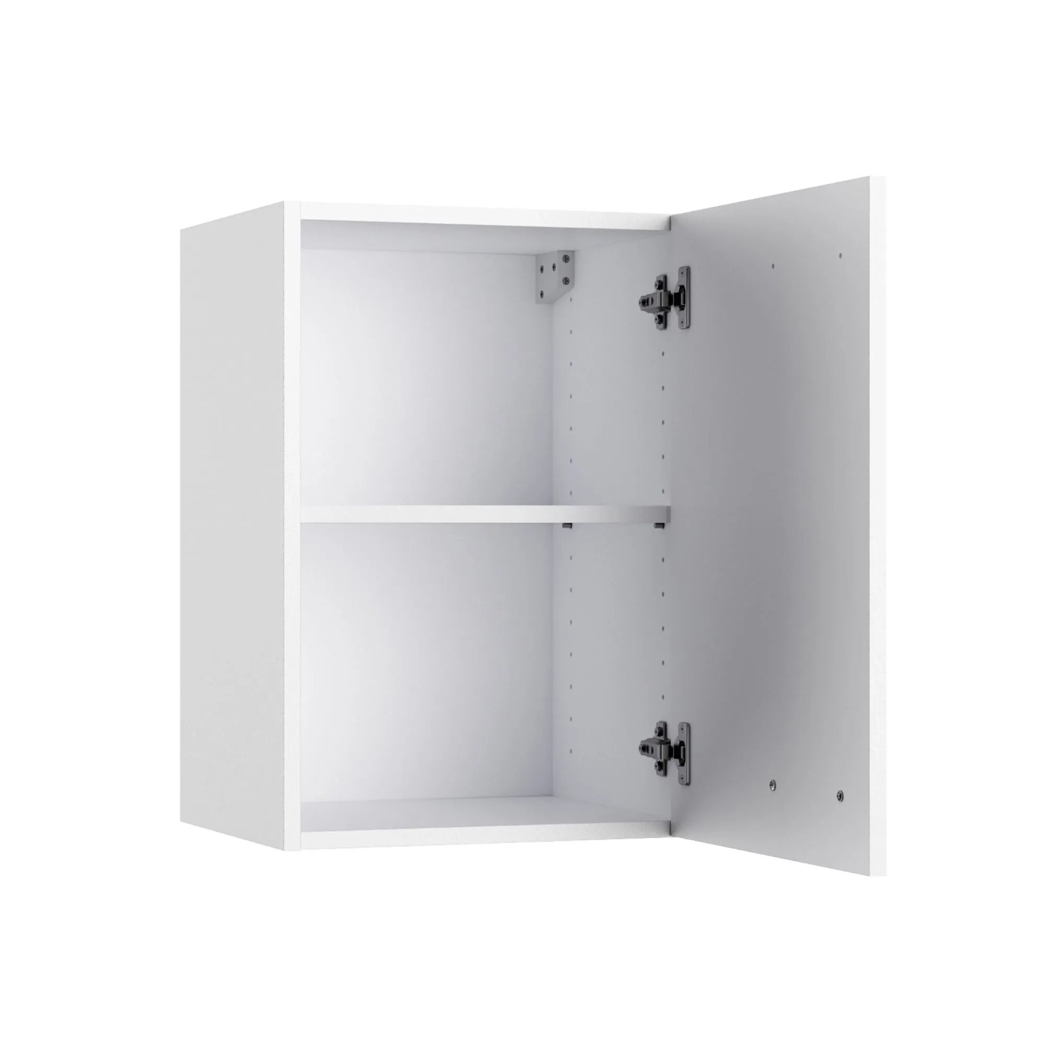 Offener, weißer OPTIFIT Küchen-Hängeschrank Bonn214, 40 cm breit, mit Einlegeboden.