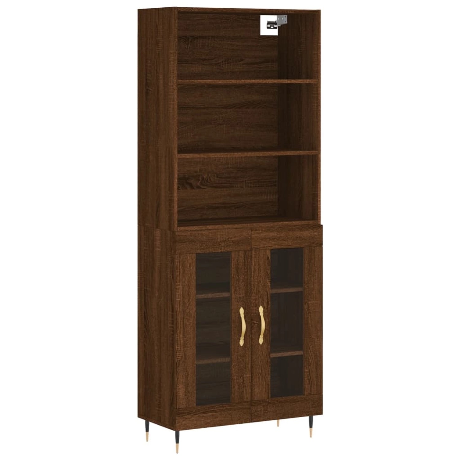 vidaXL Highboard Braun Eichen-Optik 69,5x34x180 cm Holzwerkstoff 3189300 günstig online kaufen