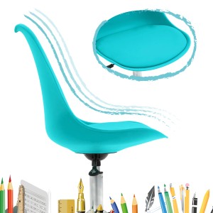 Türkiser Svita Eddy Kinderschreibtischstuhl, höhenverstellbarer Drehstuhl für Kinder.
