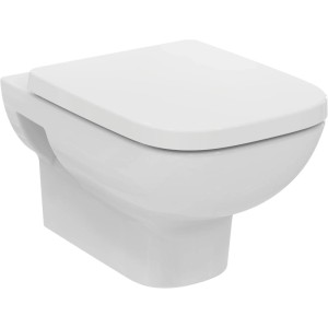 Ideal Standard I Life A WC-Set Wandtiefspül-WC mit Absenkautomatik Eckiges Design Alpin Weiß