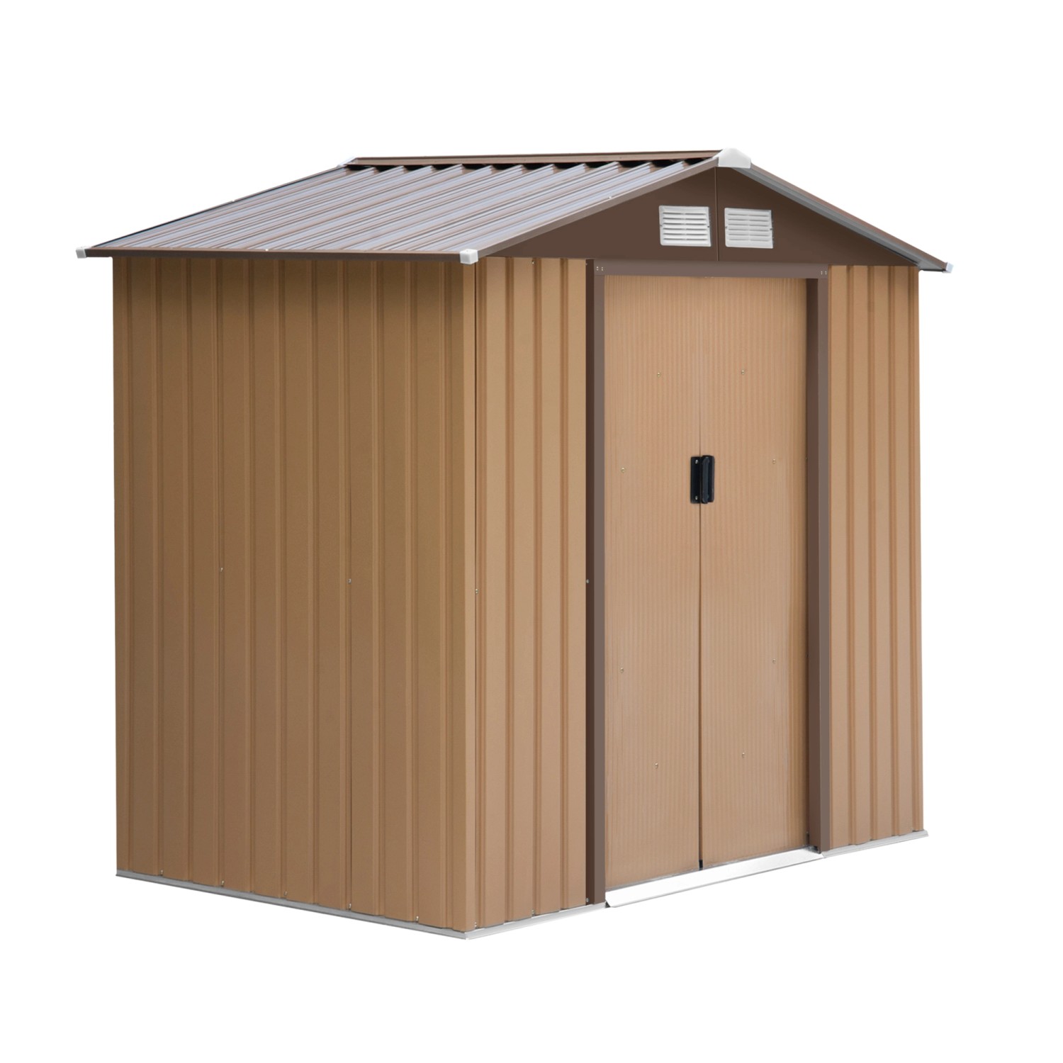 Outsunny Gerätehaus mit Bodenrahmen Schiebetüren 213 x 130 x 185 cm günstig online kaufen