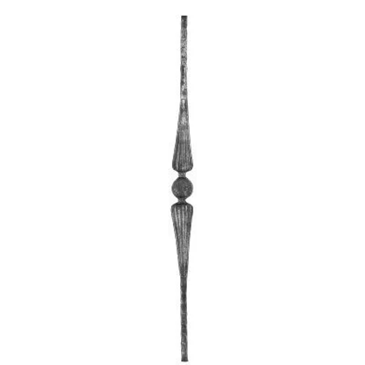 FeNau Zierstab Länge 900 mm Material 15x15 mm Gehämmert Stahl S235JR Roh