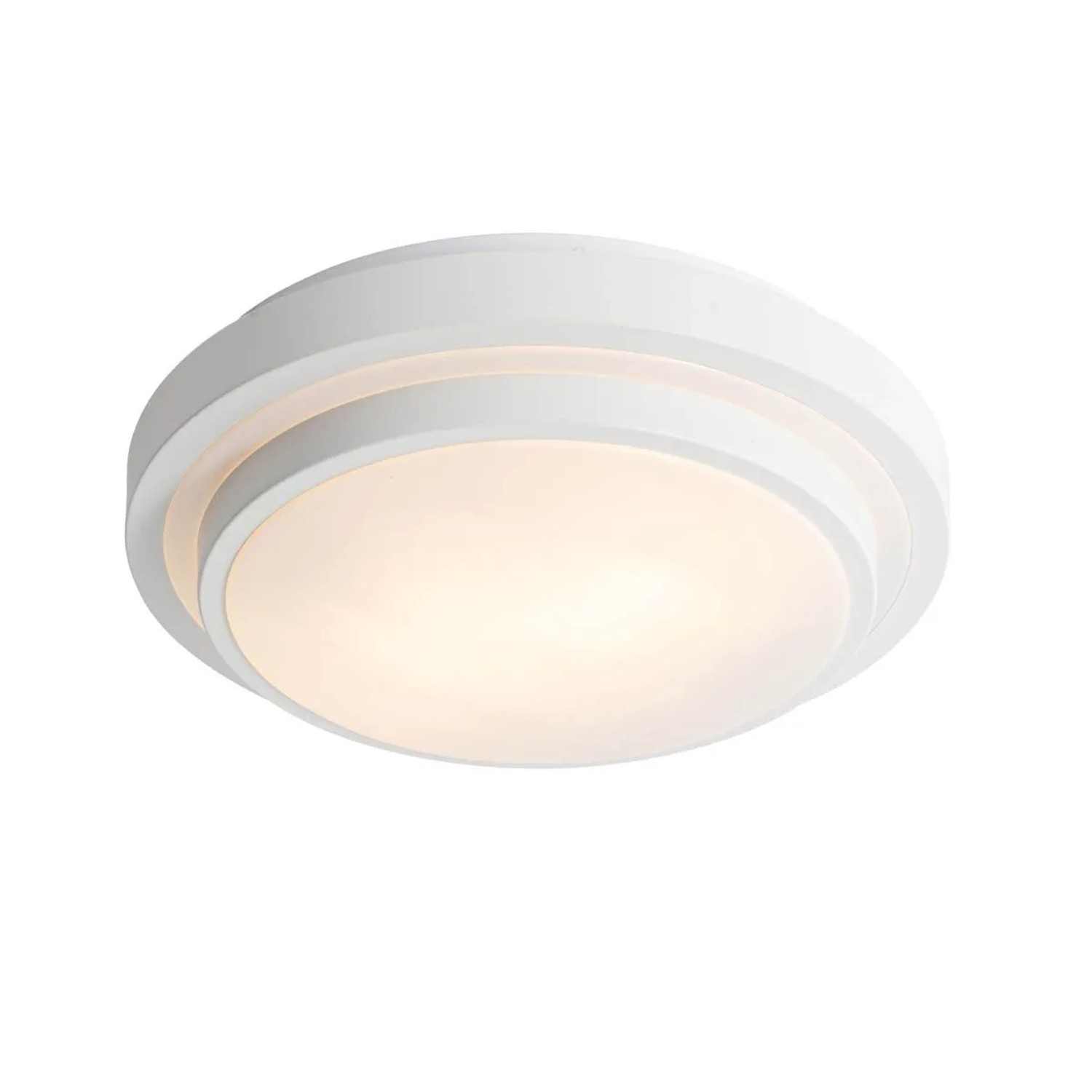QAZQA Moderne Deckenleuchte Weiß 35 cm IP44 Walden
