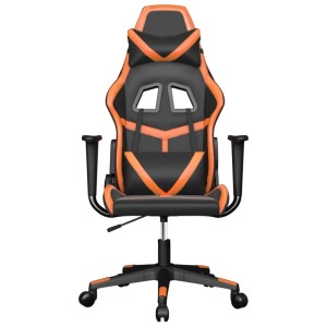vidaXL Gaming-Stuhl mit Massagefunktion Schwarz und Orange Kunstleder 345429