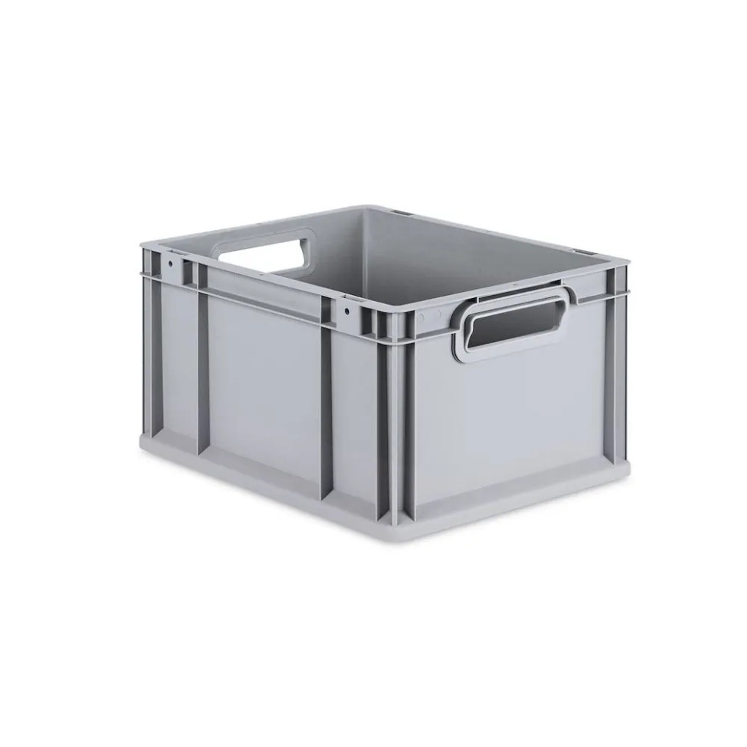 Graue PROREGAL Eurobox NextGen, 20 Liter, mit Griffen. Ideal zur Aufbewahrung.