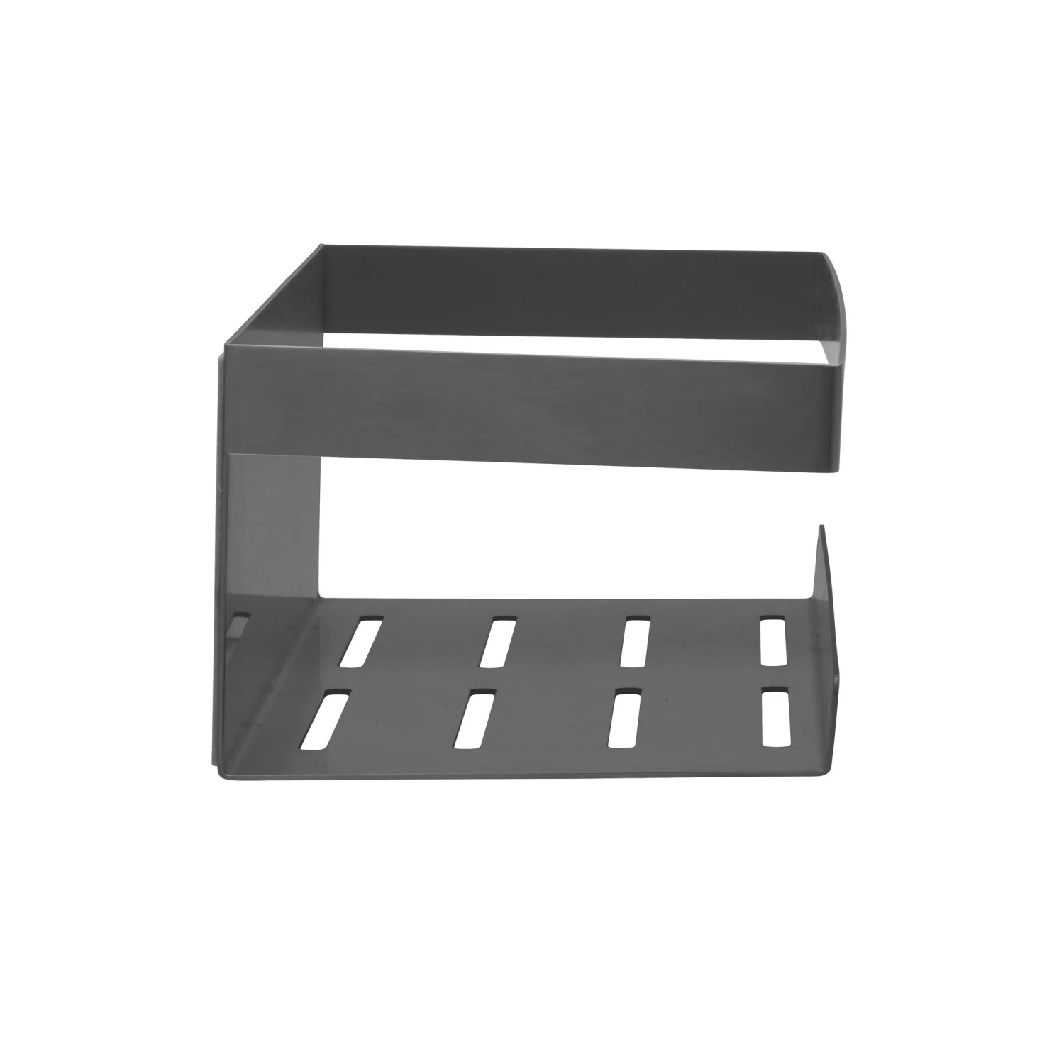 Schöner Wohnen Wandablage Meleto in Gun-Metal Grey aus Edelstahl mit Wasserablauf.