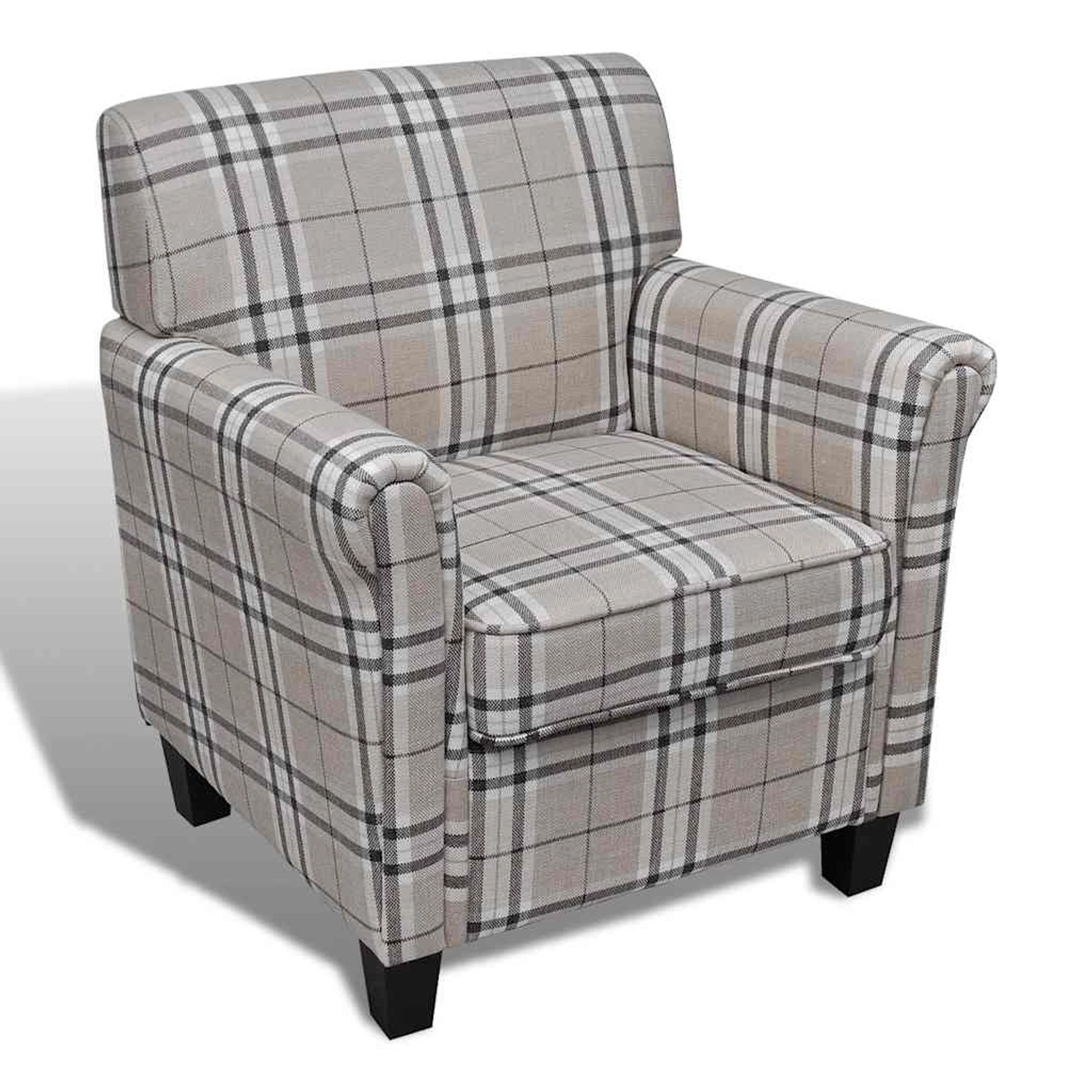 vidaXL Sessel mit Sitzkissen Creme Stoff 240978 günstig online kaufen
