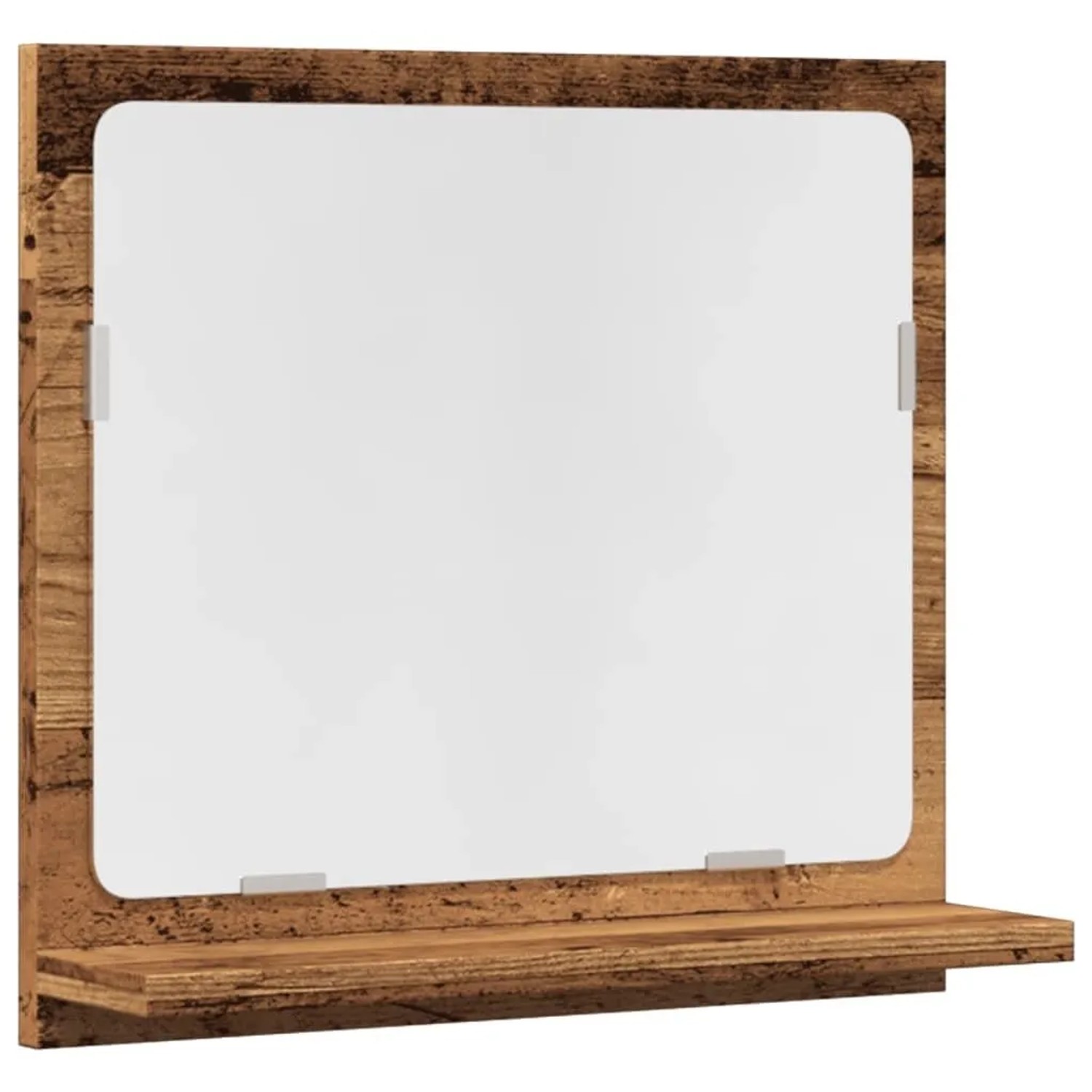 vidaXL Badspiegel mit Ablage Altholz-Optik 40x11x37 cm Holzwerkstoff 856187