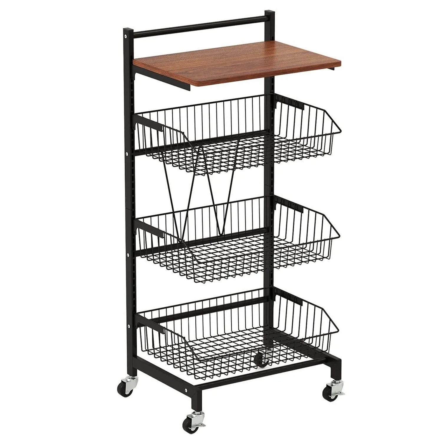 Costway Servierwagen mit Rollen Rollwagen mit 4 Etagen 40 x 31 x 88 cm günstig online kaufen