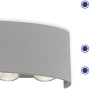 Silberne LED-Wandleuchte Carlo von Paul Neuhaus, 27 cm breit, für Innen- und Außenbereich.