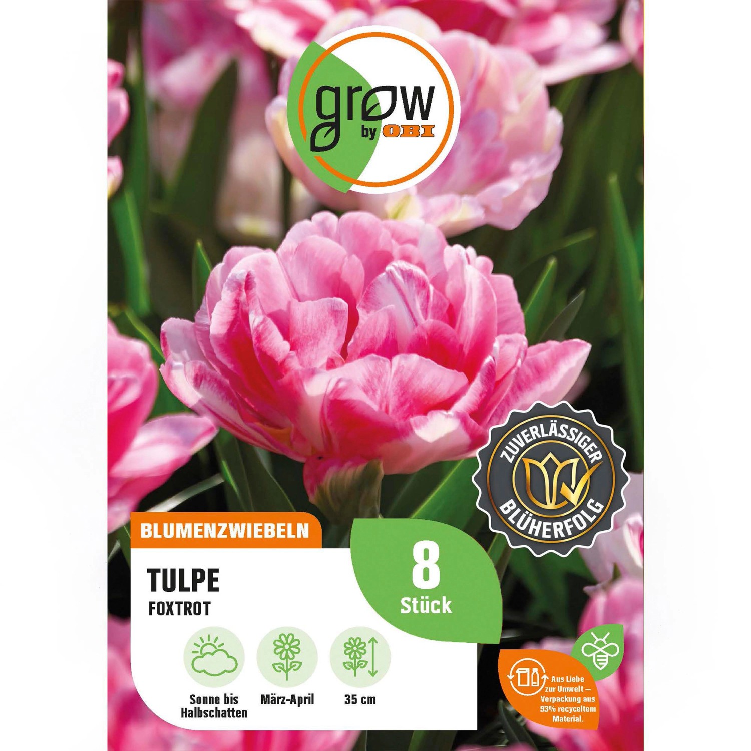 GROW by OBI Tulpe Foxtrot Rosa 8 Stück Tulipa double early Foxtrot günstig online kaufen
