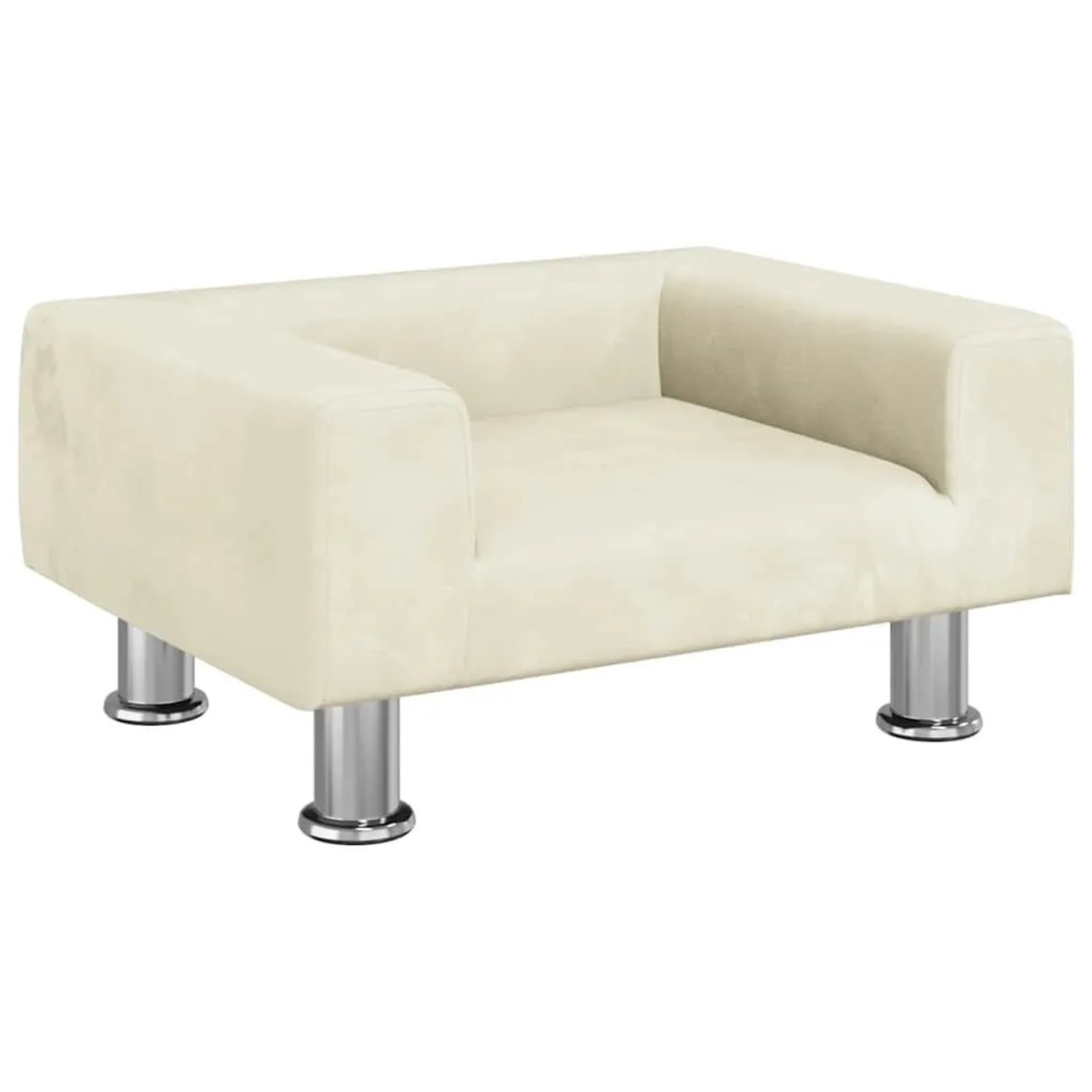 vidaXL Hundebett Creme 50x40x26,5 cm Samt 171931