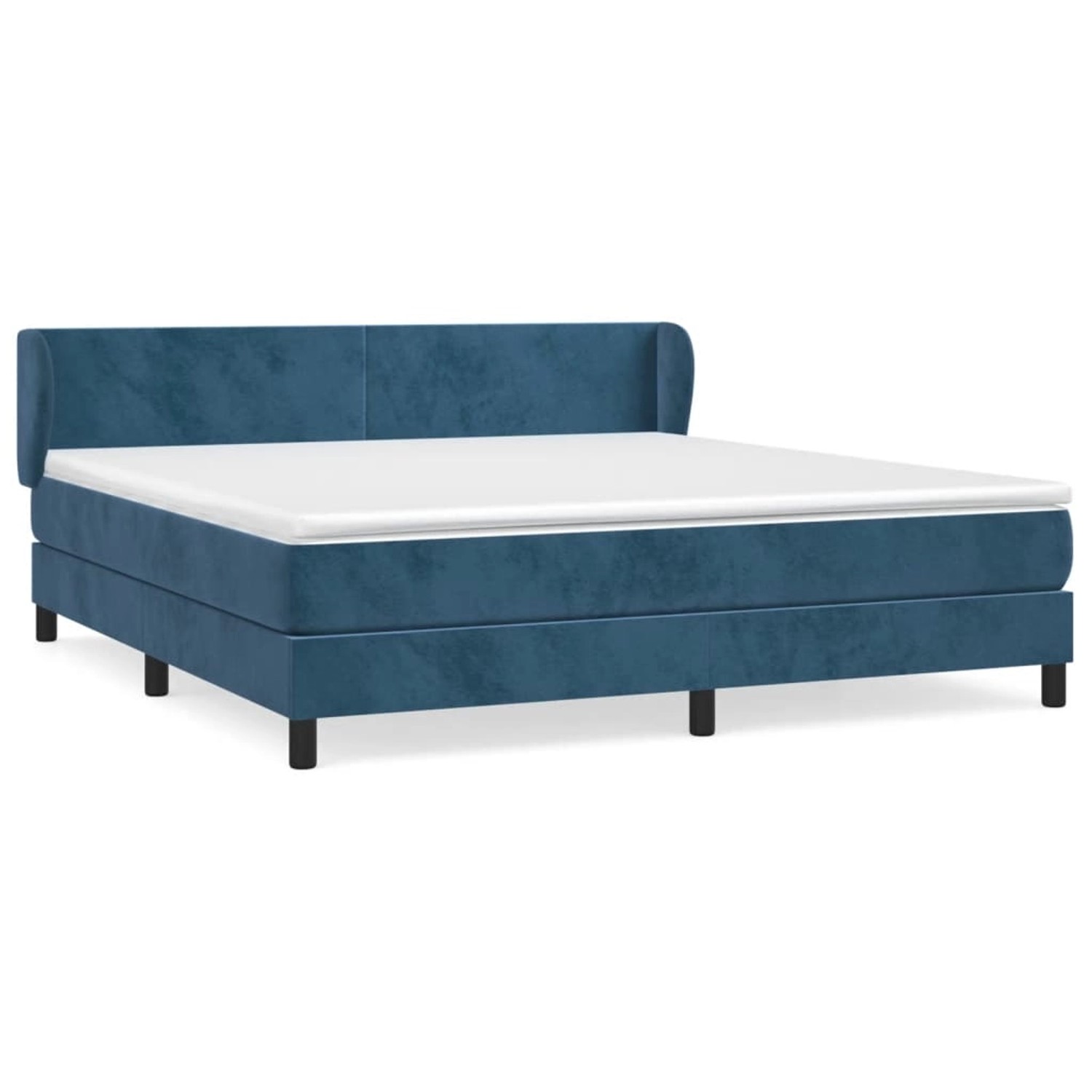 vidaXL Boxspringbett mit Matratze Dunkelblau 180x200 cm Samt 3127389 günstig online kaufen