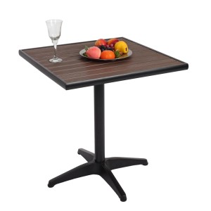 MCW Gartentisch J95 Schwarz Dunkelbraun