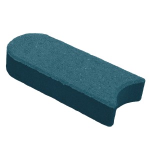 Großer anthrazitfarbener Mähstein (33x13x5 cm) zur Rasenkantenbefestigung.