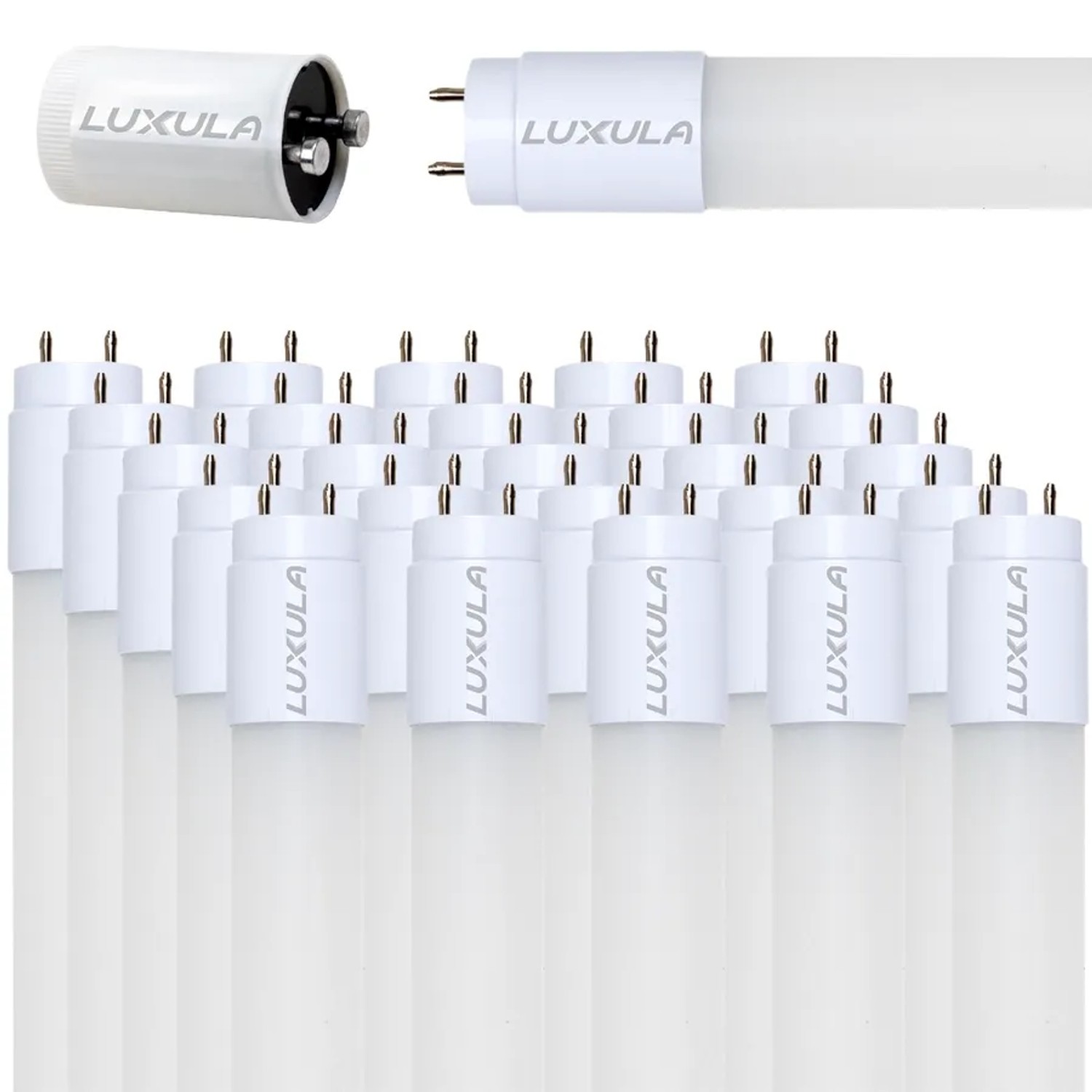 LUXULA 25er-Set LED Röhre T8 22W 6000K Kaltweiß 150cm G13 Fassung Inklusive Starter Überbrückung Robuster Nanokunststoff