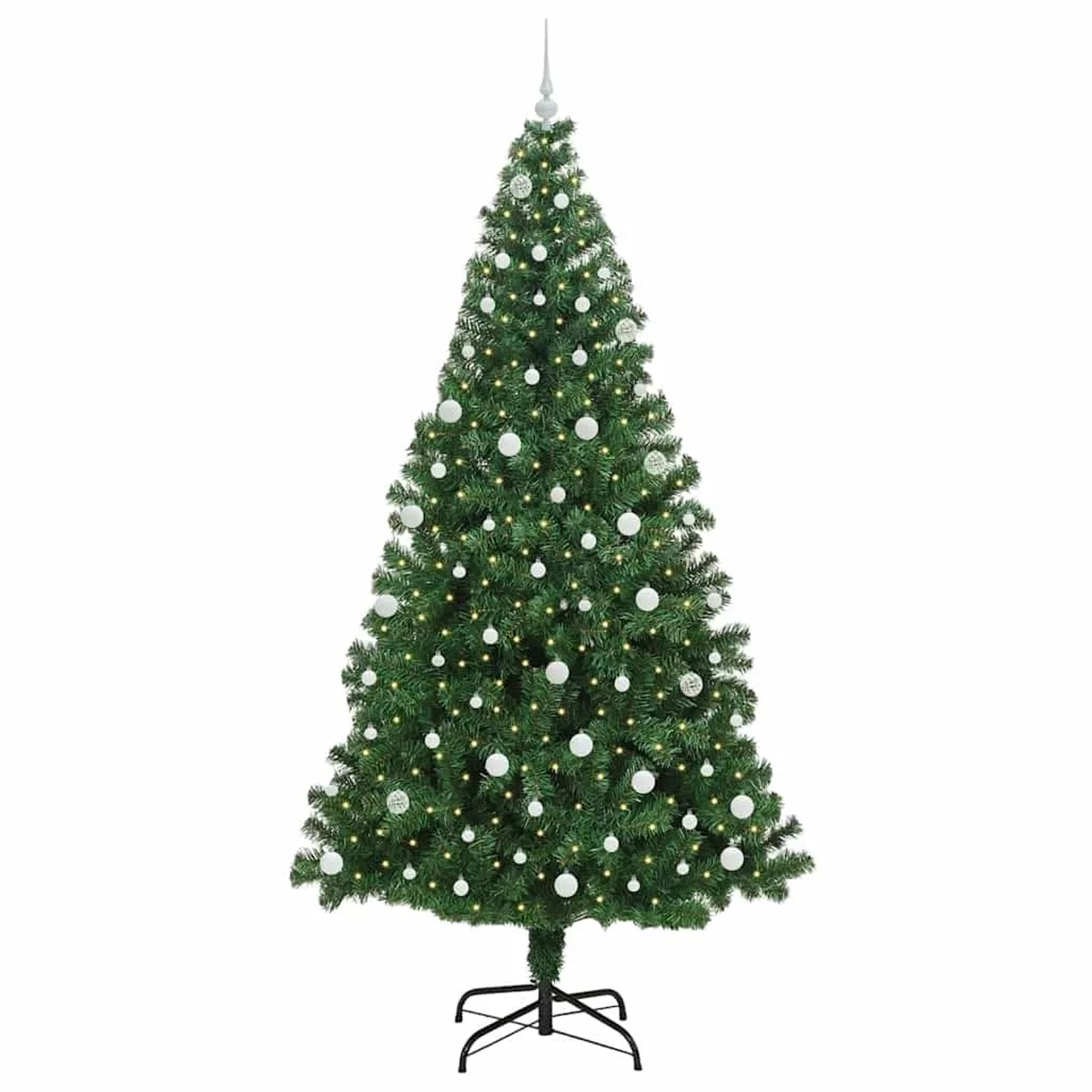 vidaXL Künstlicher Weihnachtsbaum mit 300 LEDs mit Ständer Grün 240 cm 3396934