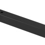Schwarze Metall-Konsole im Industrial-Stil, 4 x 22,2 cm, für Regalböden bis 10 kg Tragkraft.