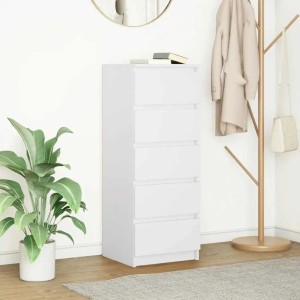 vidaXL Sideboard mit Schubladen Weiß 37,5x35x99 cm Holzwerkstoff 861760