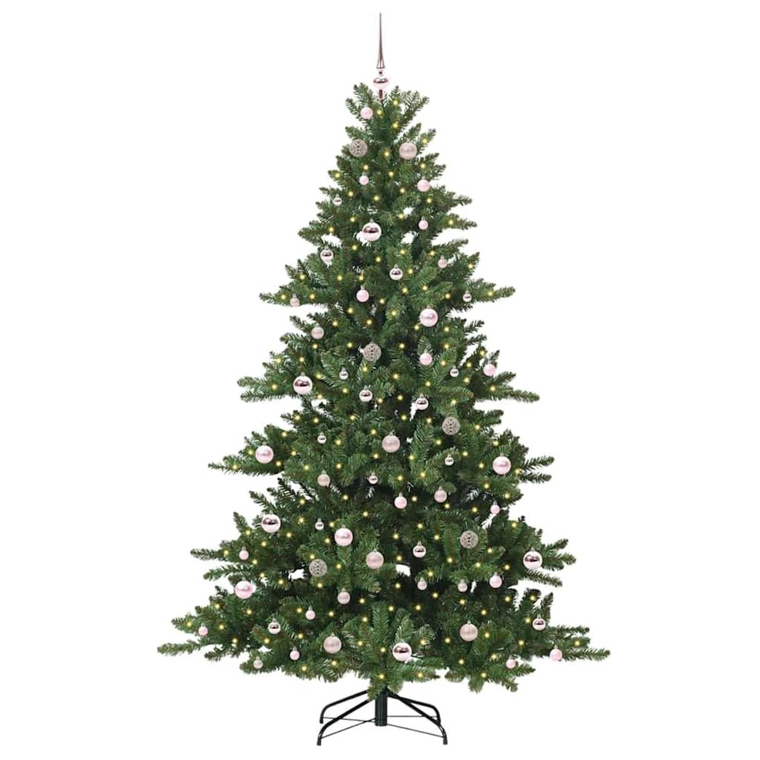 vidaXL Künstlicher Klappbarer Weihnachtsbaum mit 300 LEDs 210 cm PVC 3397681