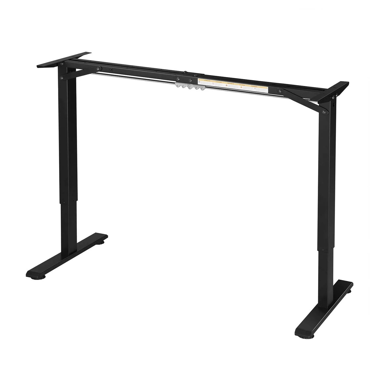 Schwarzes, höhenverstellbares Schreibtischgestell Office Stand von Juskys, 120x60 cm.
