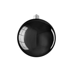 Glänzend schwarze, bruchfeste Weihnachtskugel (Ø 20cm) von Mica Decorations.