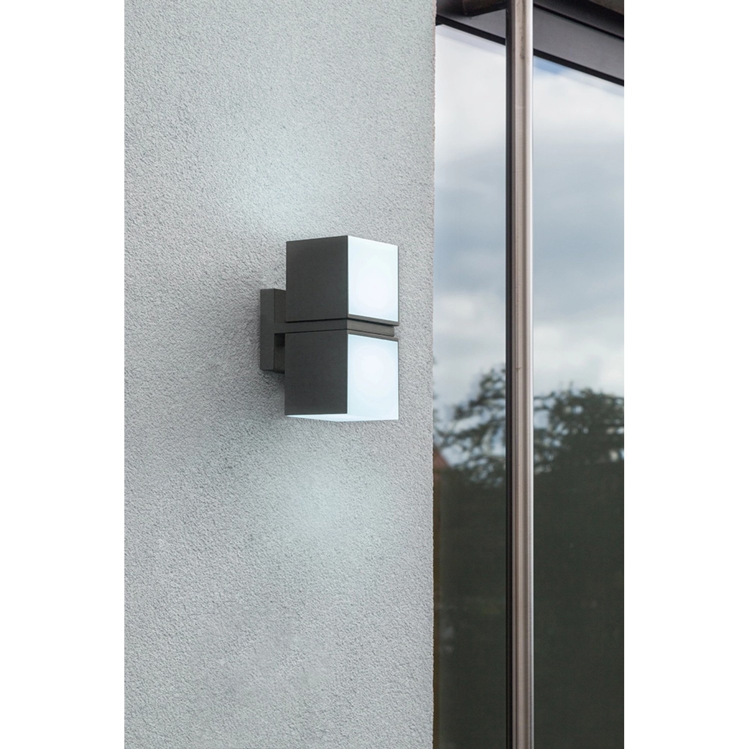 LUTEC TELIN 5197002125 Lampada Da Parete LED Per Esterno – Antracite, Alluminio, IP54, Per Giardino, Terrazza E Ingresso