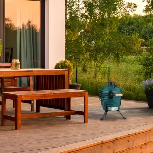 Relaxdays Kamado Grill Keramik Grün Mit Thermometer 56,5 cm x 43 cm x 46 cm 22 kg