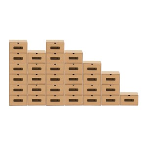 BigDean 30er Boxen Set mit Sichtfenster und Schublade Pappkarton aus Kraftpapier Schuhbox Spielzeug Box Aufbewahrung für Zubehör und Accessoires BigDean 30er Boxen-Set mit Sichtfenster & Schublade - Pappkarton aus Kraftpapier - Schuhbox Spielzeug-Box Aufbewahrung für Zubehör & Accessoires