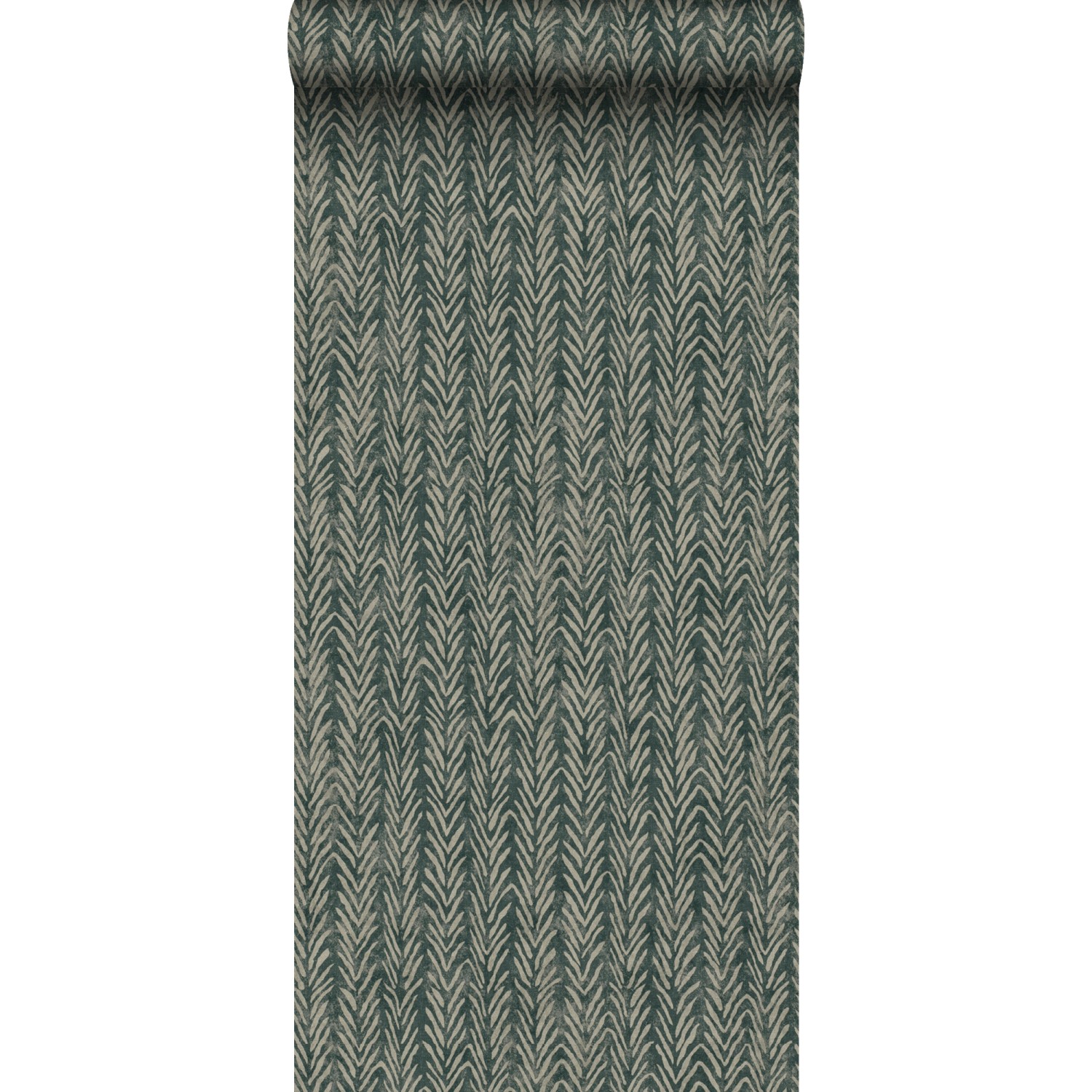 Sanders & Sanders Tapete Zickzack-Motiv Dunkelgrün 53 cm x 10 m günstig online kaufen