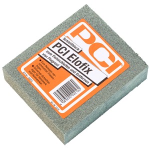 PCI Elofix Schleifblock zum Reinigen von Fliesenfugen und zum Feinschleifen, 20x65x80mm.