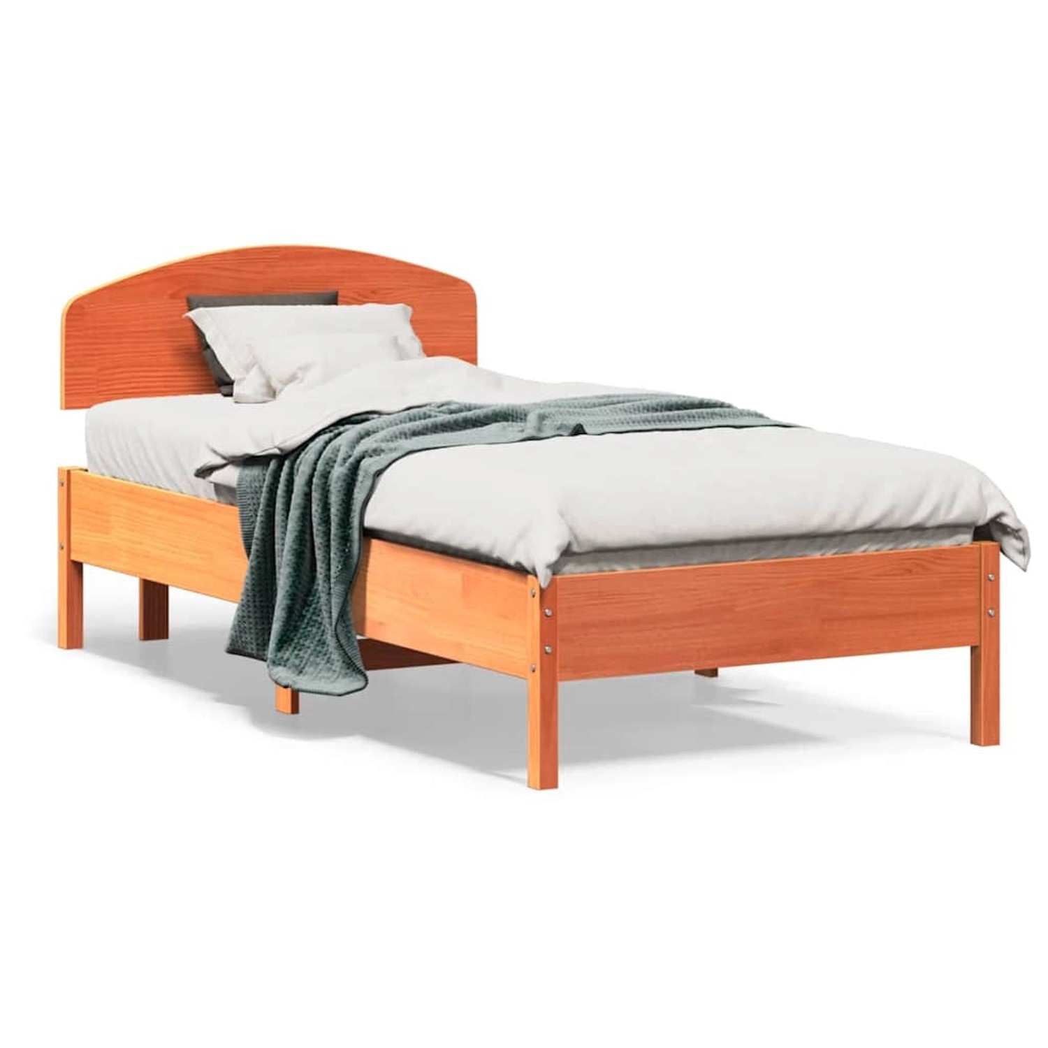 vidaXL Massivholzbett ohne Matratze Wachsbraun 75x190 cm Kiefernholz 320724 günstig online kaufen